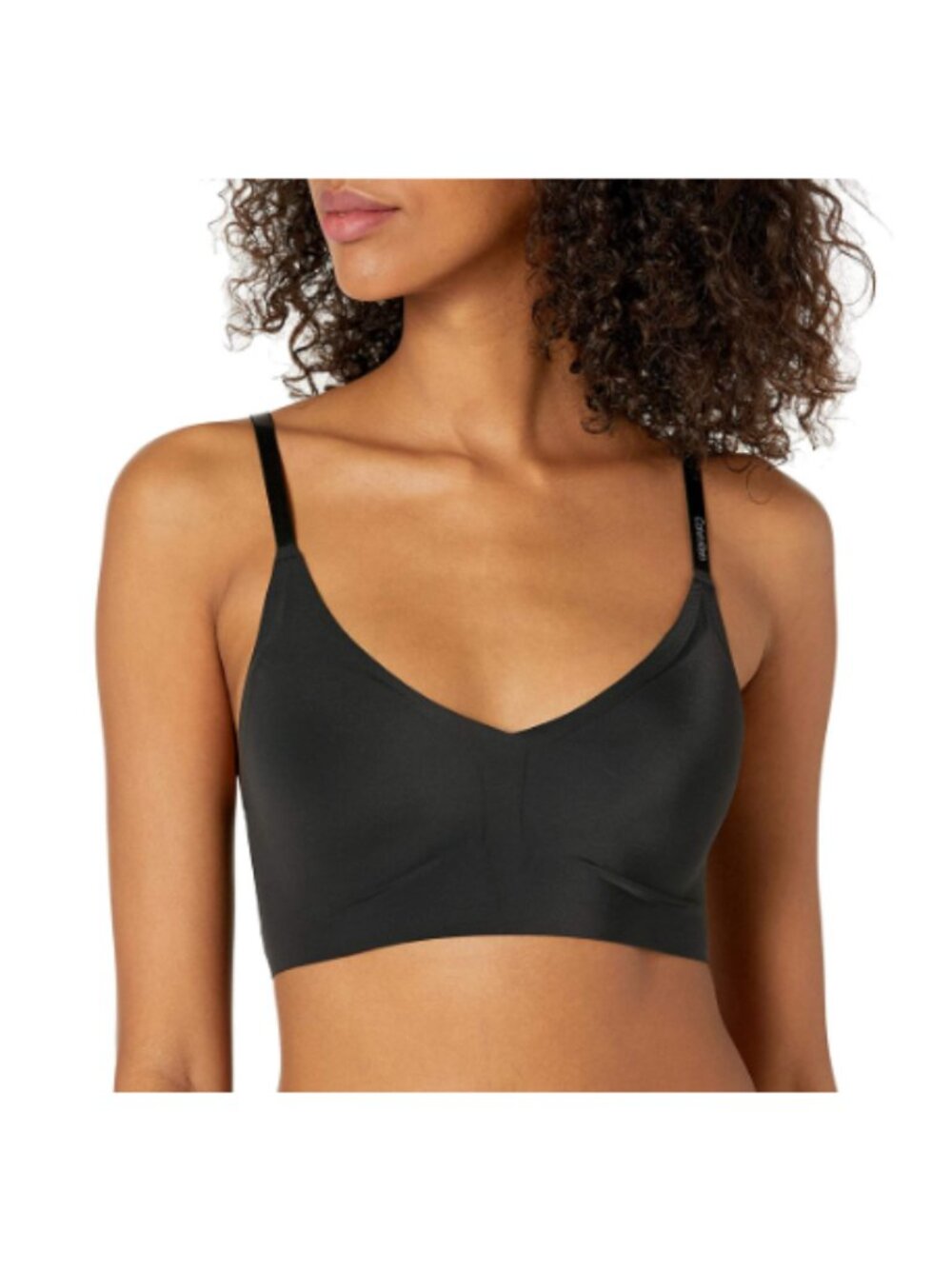 Calvin Klein Women's Invisibles Lightly Lined Triangle Bra Black Size L 12959
